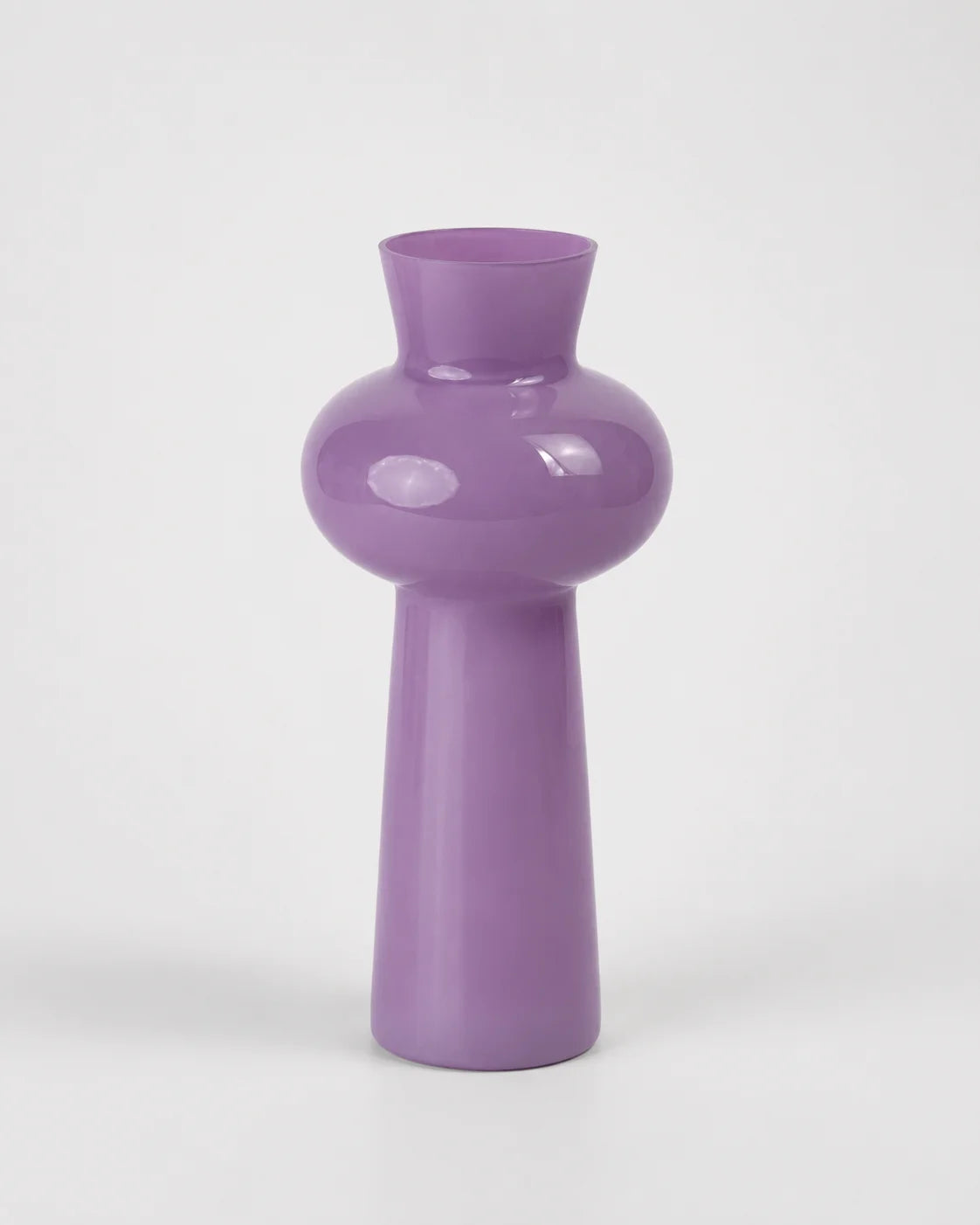 Glass Vase Frosted Trumpet