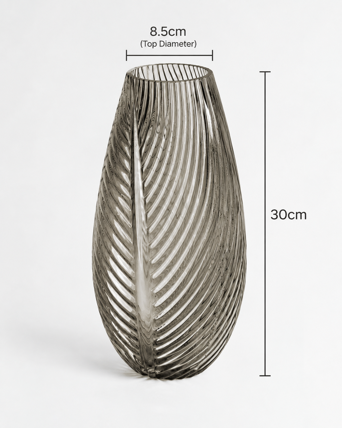 Glass Vase Bronze Twisted