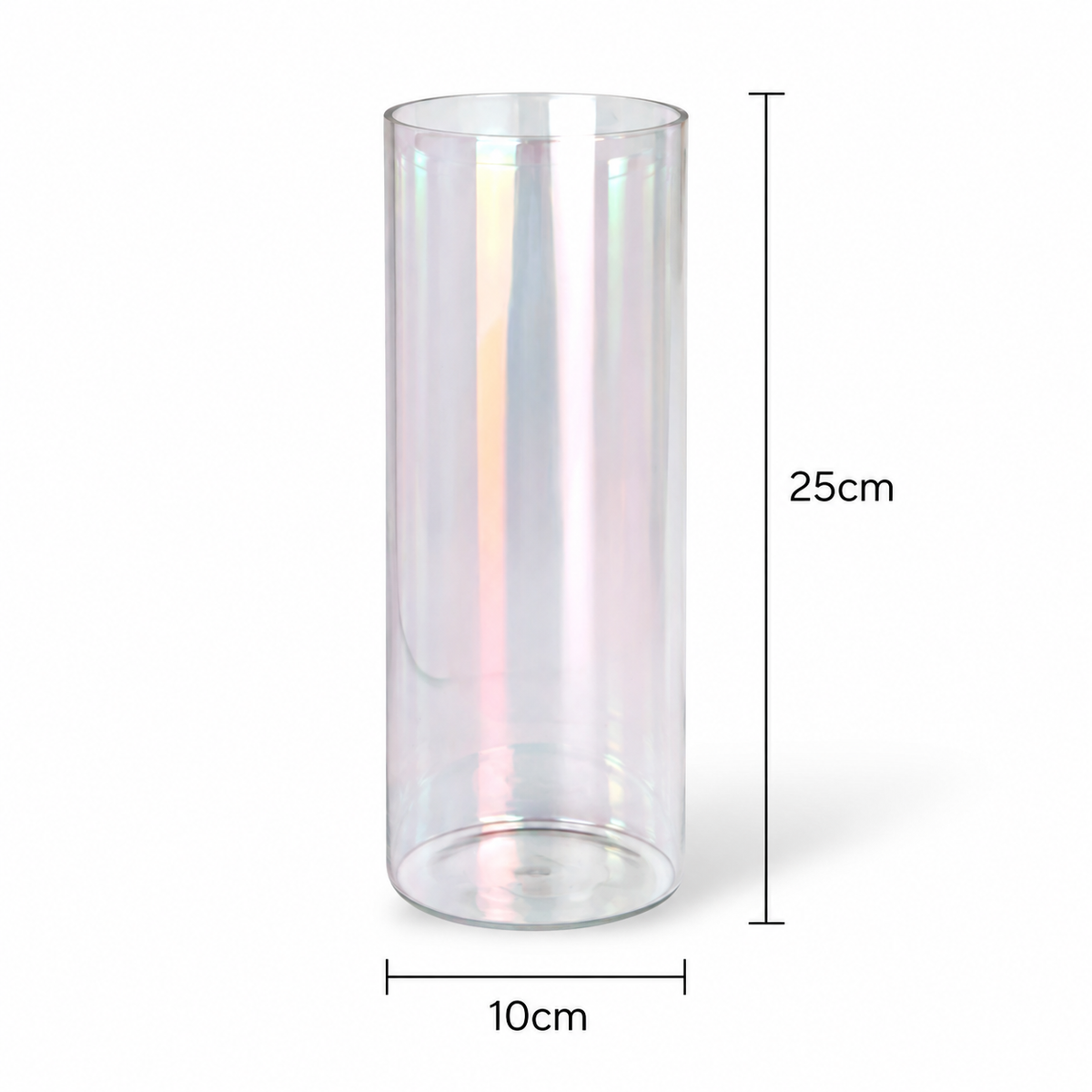 Tall Glass Holographic Color 10cm(D) x 25cm(H)