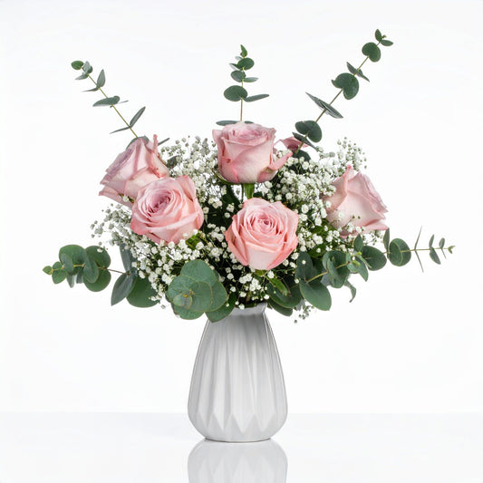 FCMVD02 - Rose, Baby' Breath & Eucalyptus