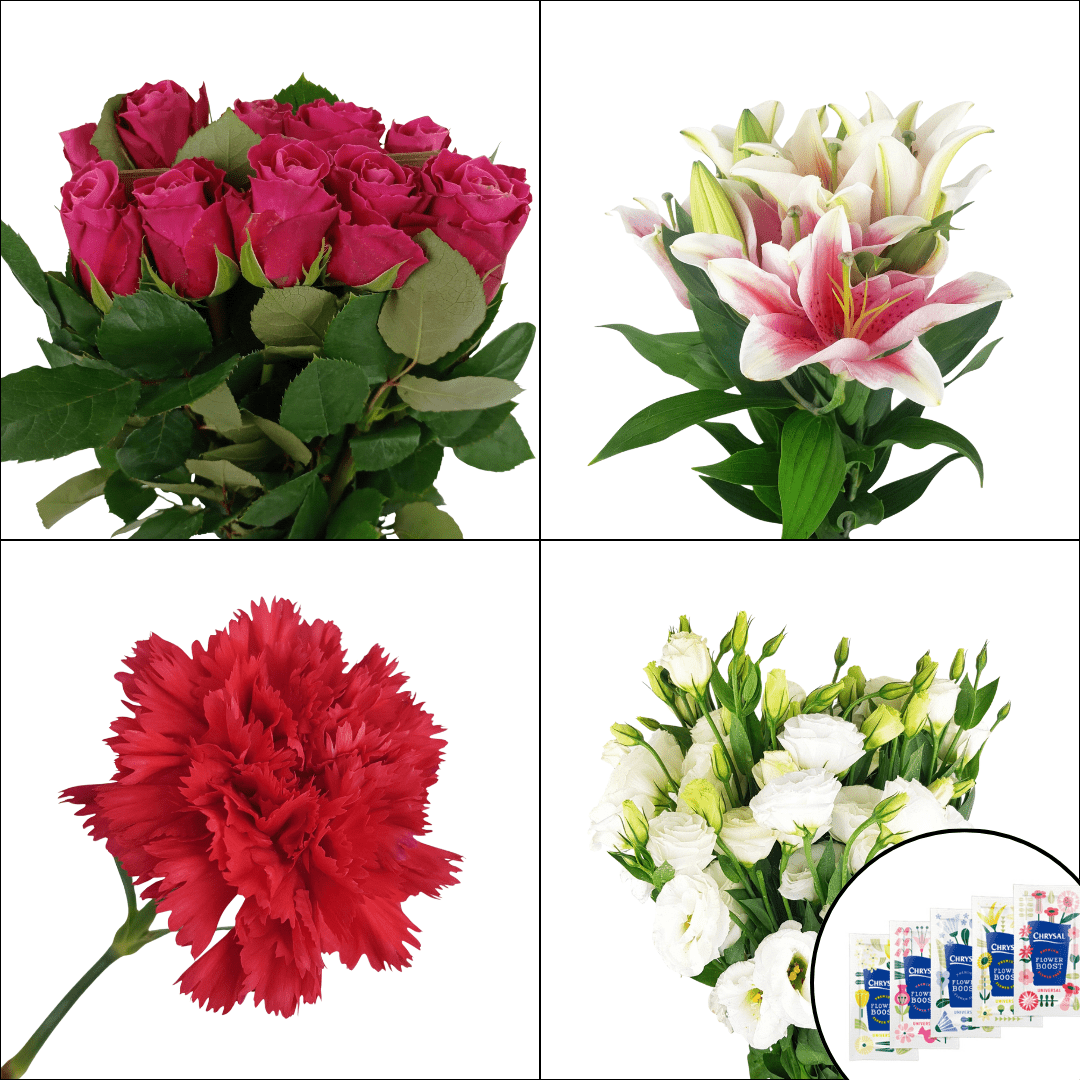 FCMVD14 - Roses, Lilies, Carnation & Eustoma