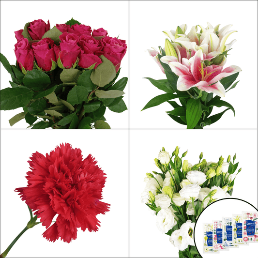 FCMVD14 - Roses, Lilies, Carnation & Eustoma