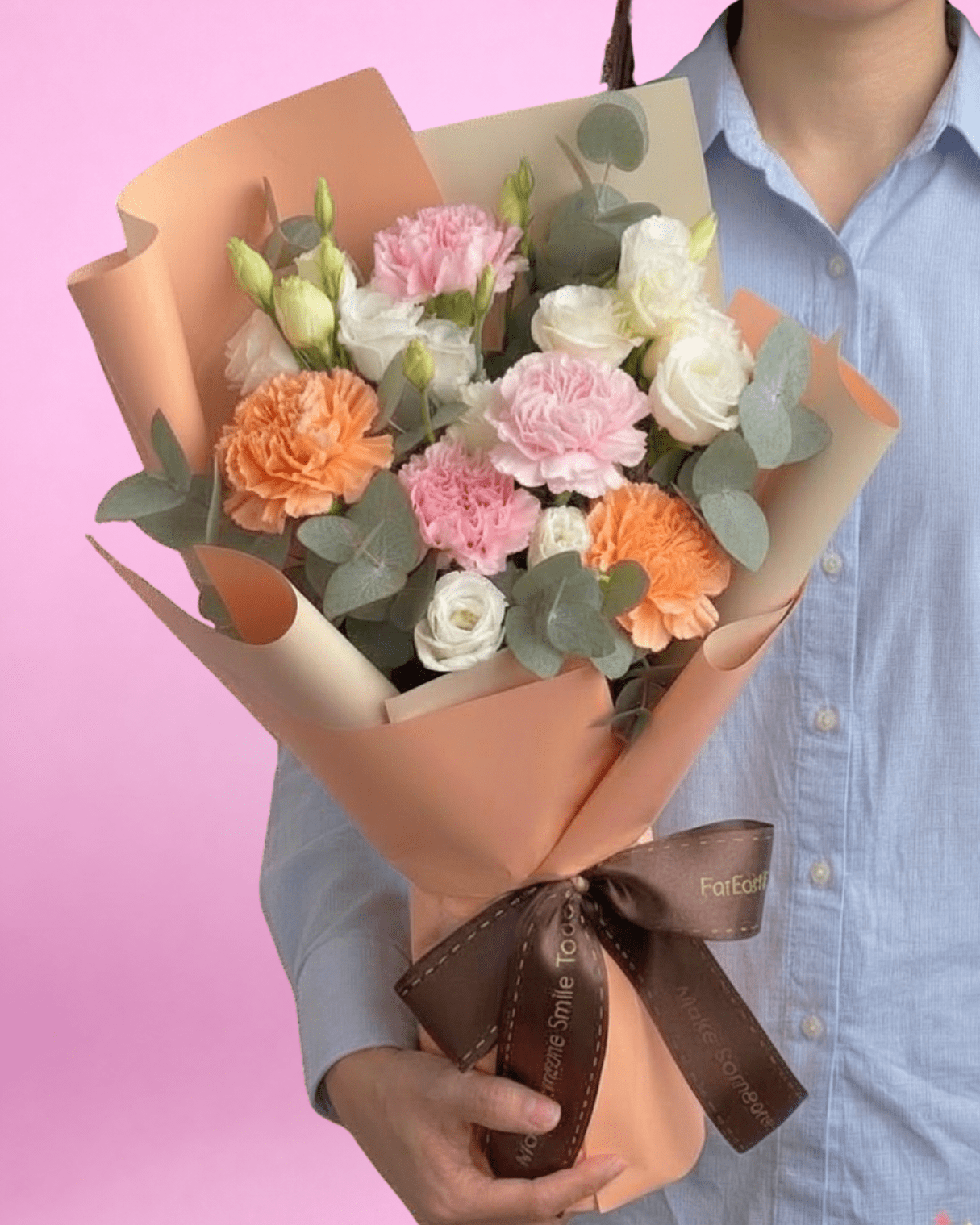 MD01 | Gentle Care - Light Pink Carnation Bouquet