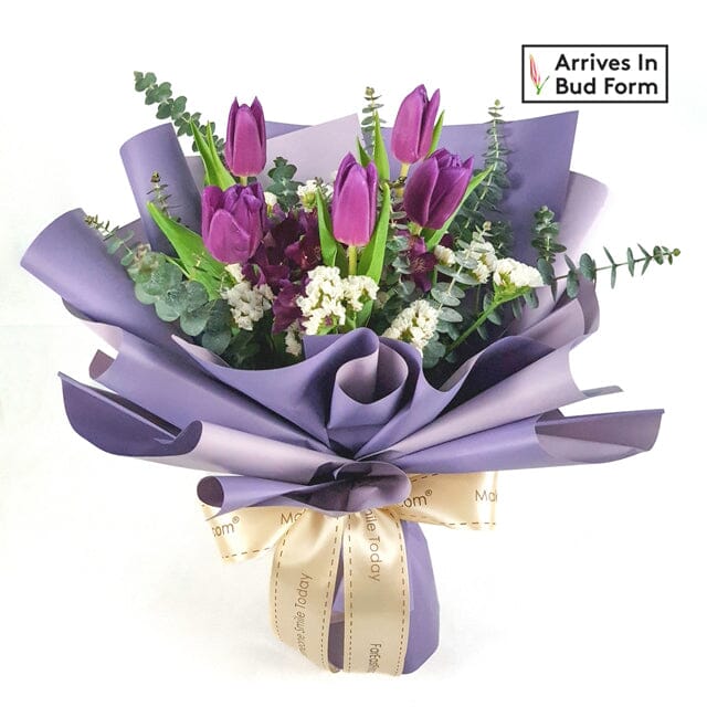 Purple Tulip Flower Bouquet