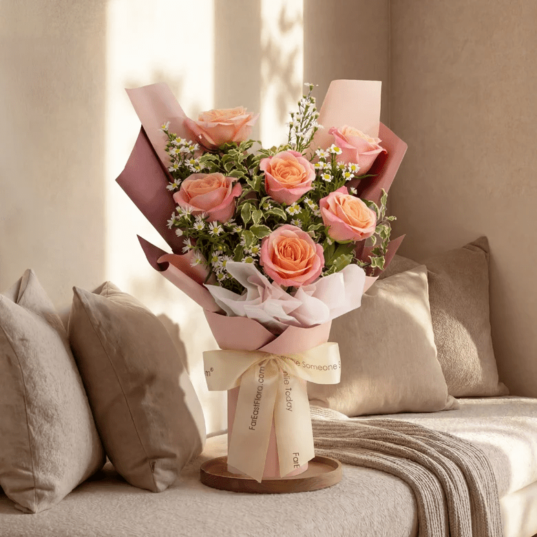 Coral Embrace - Flower Bouquet