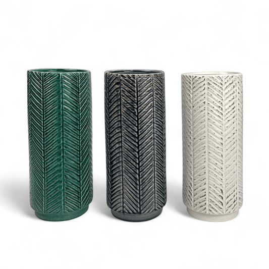 Ceramic With Line Design 12cm(D) x 28cm(H)