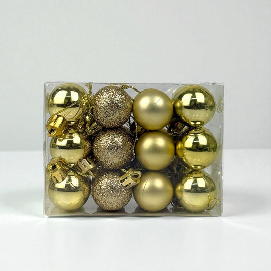 Christmas Ball 3cm Ornaments - Gold (24 pcs)