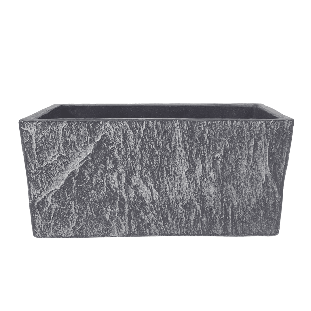 Ceramic Pot C005 - Grey Rectangle (L22cm x W11cm x H10.5cm)