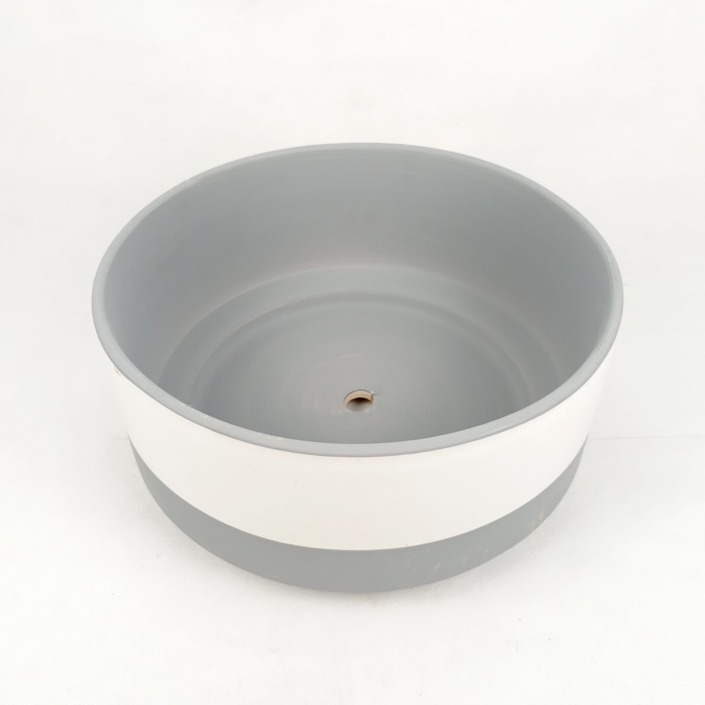 Ceramic Pot XW476 GY - White Grey