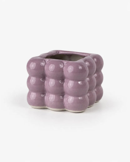 Ceramic Pot Square Bubble
