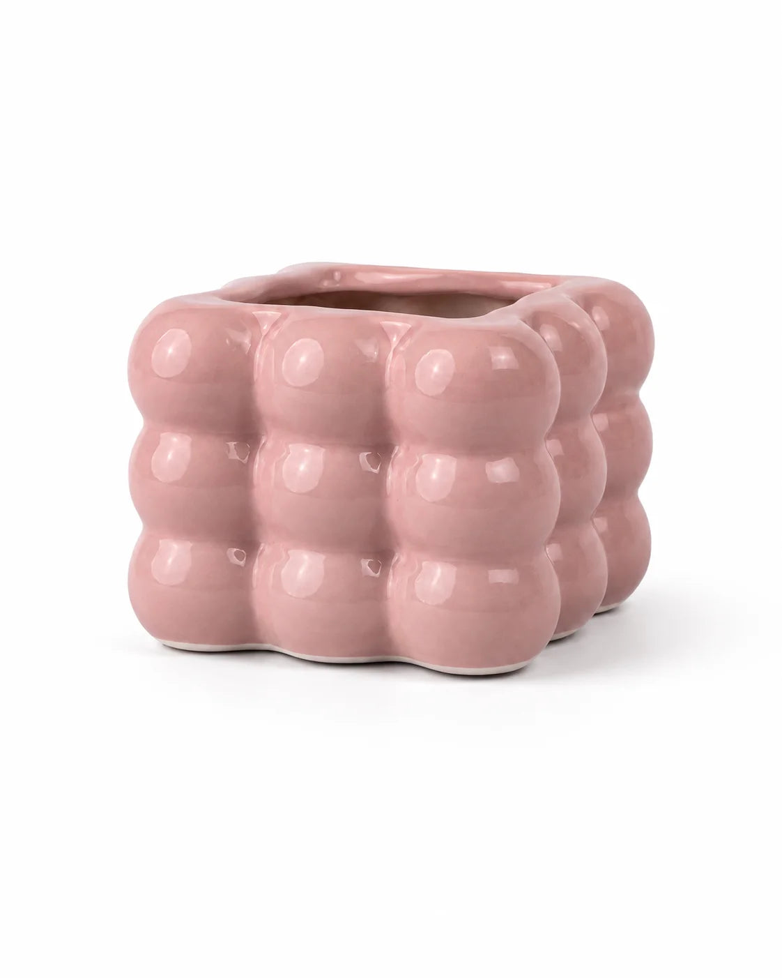 Ceramic Pot Square Bubble