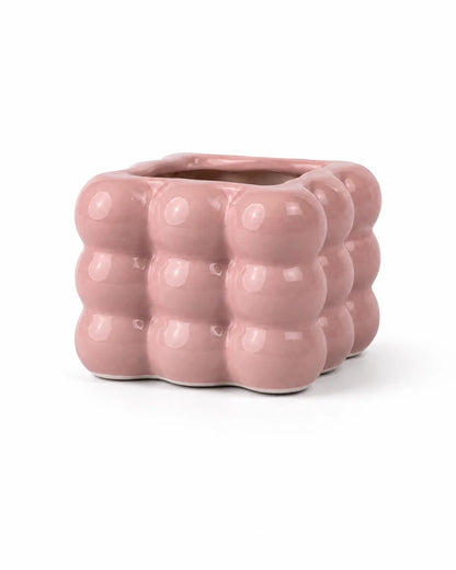 Ceramic Pot Square Bubble