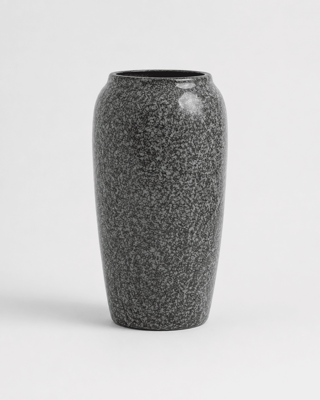 Ceramic Vase Textured Grey Blue