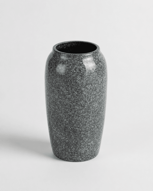 Ceramic Vase Textured Grey Blue