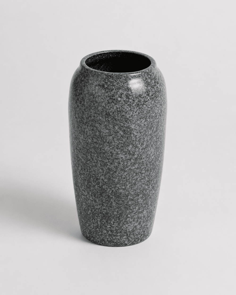 Ceramic Vase Textured Grey Blue