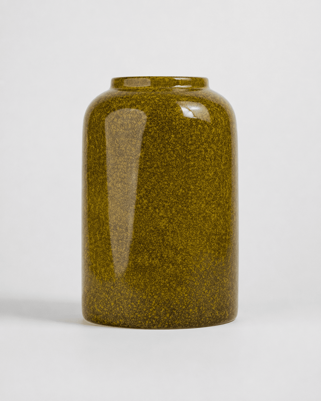 Ceramic Vase Textured Yellow Mud