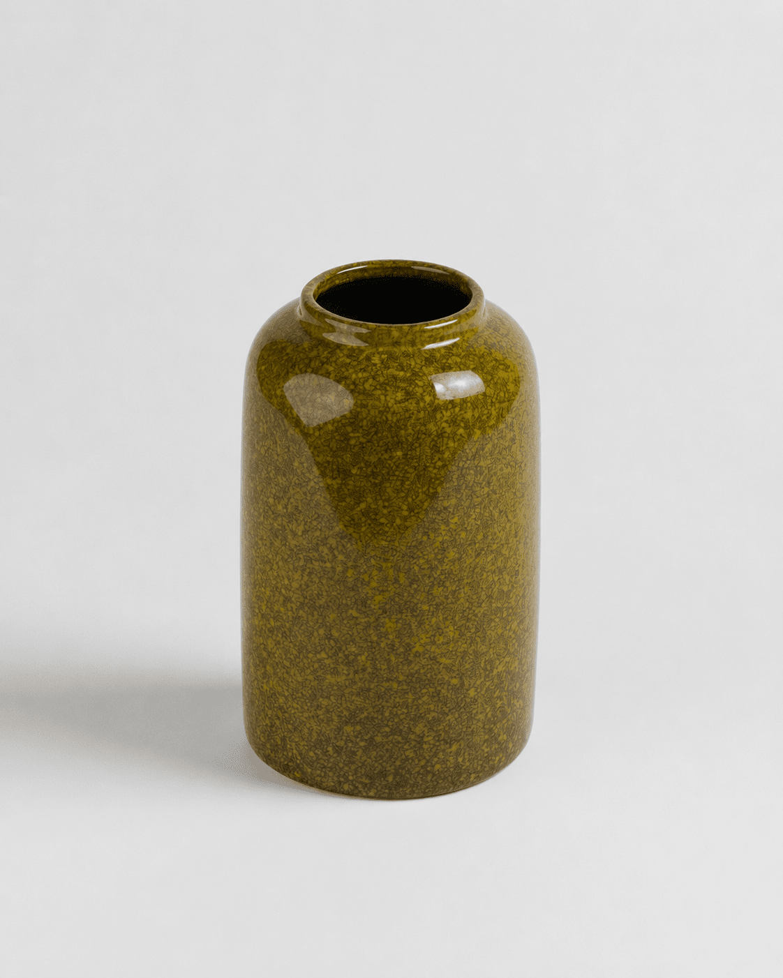 Ceramic Vase Textured Yellow Mud