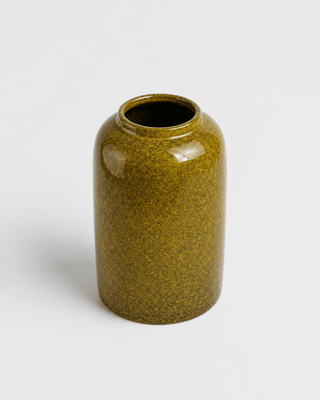 Ceramic Vase Textured Yellow Mud
