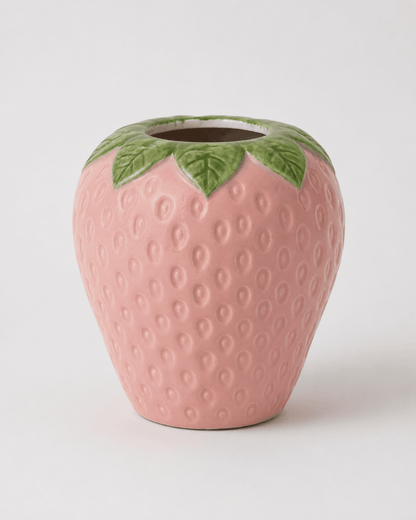 Ceramic Vase Pink Strawberry