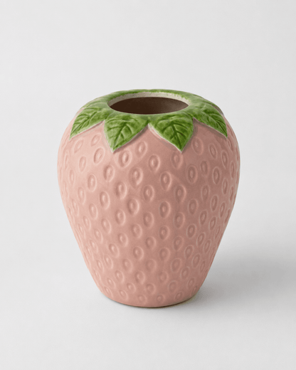 Ceramic Vase Pink Strawberry