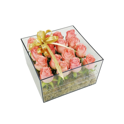Minimalist 16 Rose Acrylic Box