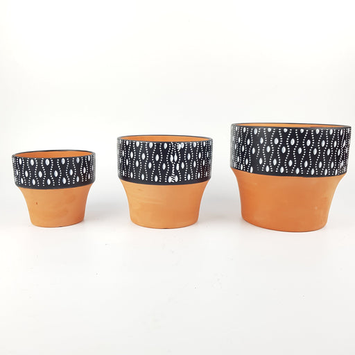 Colorful Clay Pot - Black