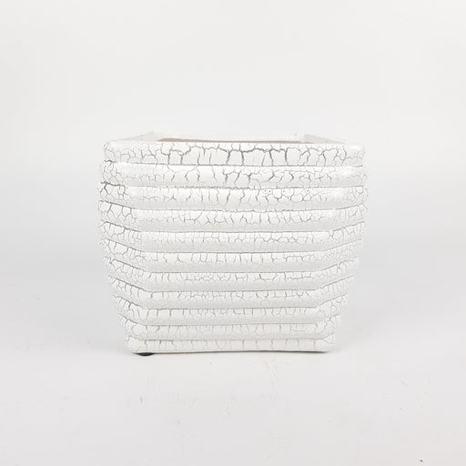 Ceramic Pot - White (With Hole)