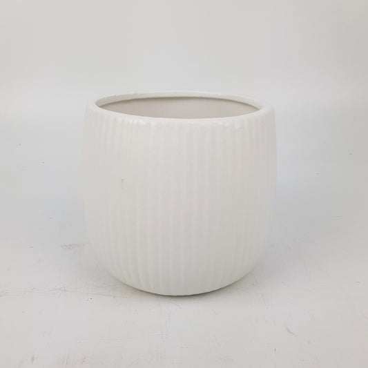 Ceramic Pot JC70008 - White (⌀12.5cm x H13cm)