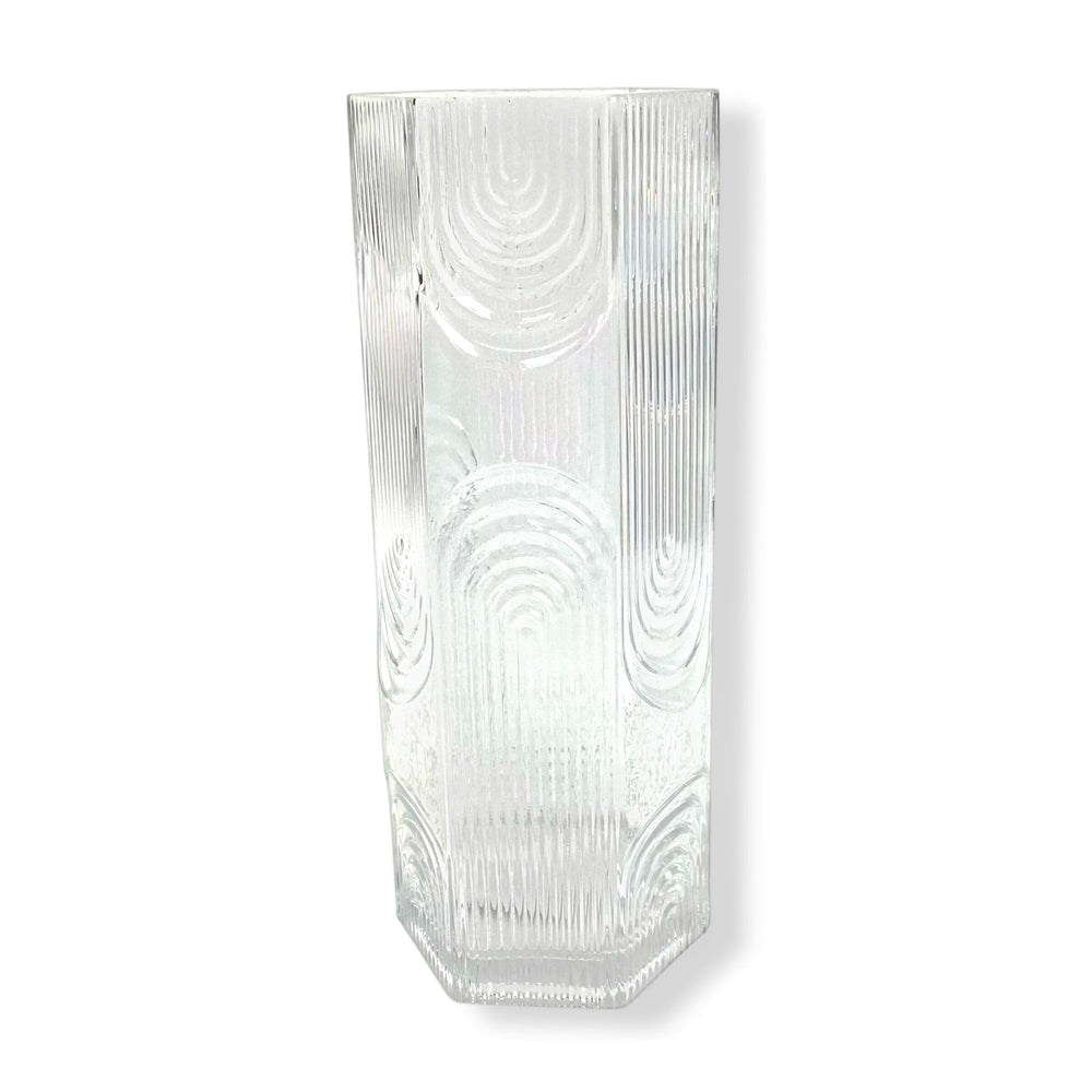 Glass Hexagon With Line 11cm(D) x 30cm(H)