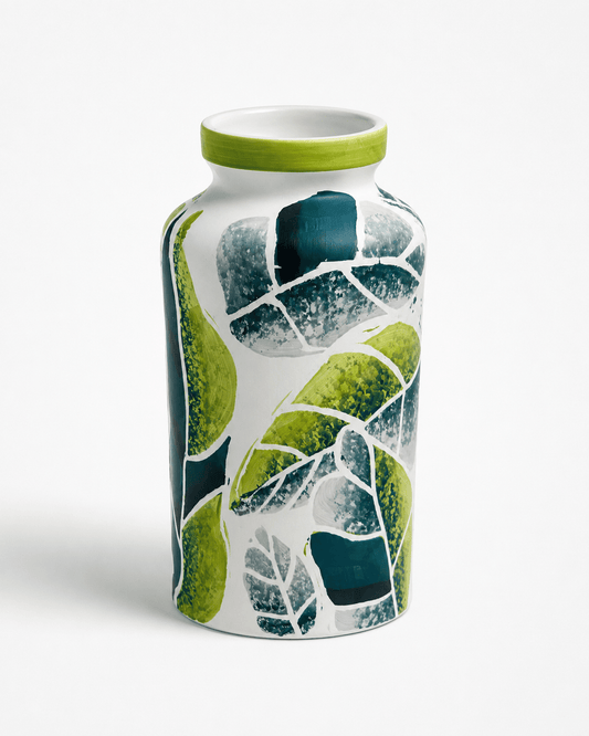 Ceramic Vase Leaf Motif