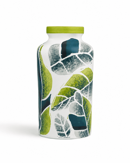 Ceramic Vase Leaf Motif