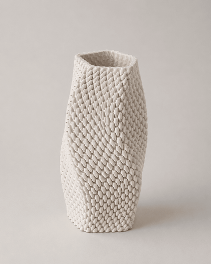 Ceramic Vase Twisted Detail
