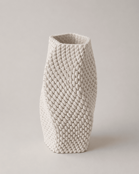 Ceramic Vase Twisted Detail
