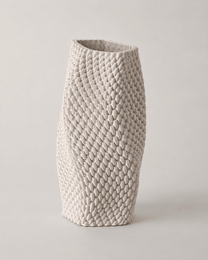 Ceramic Vase Twisted Detail