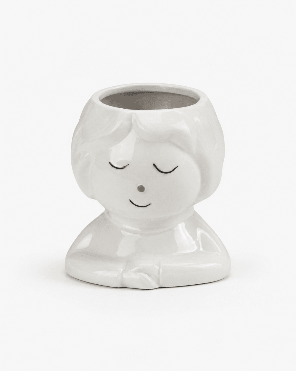 Ceramic Pot Sleepy Face