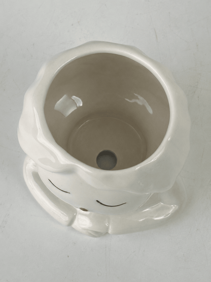 Ceramic Pot Sleepy Face