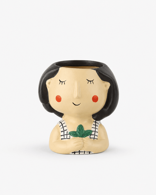 Ceramic Vase Character Face