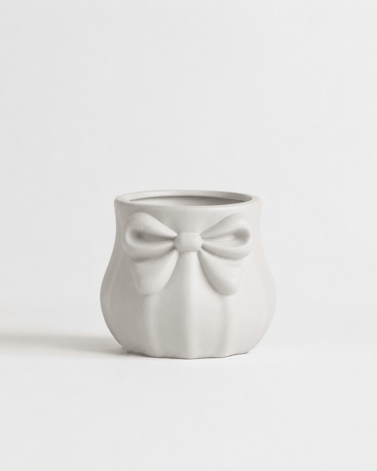 Ceramic Pot Ribbon Detail