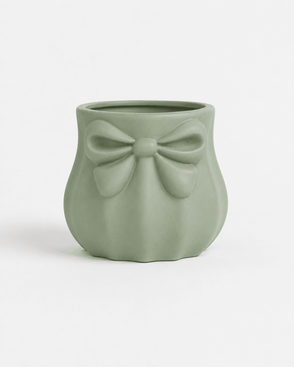 Ceramic Pot Ribbon Detail