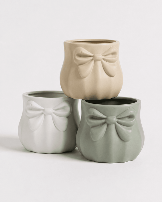 Ceramic Pot Ribbon Detail