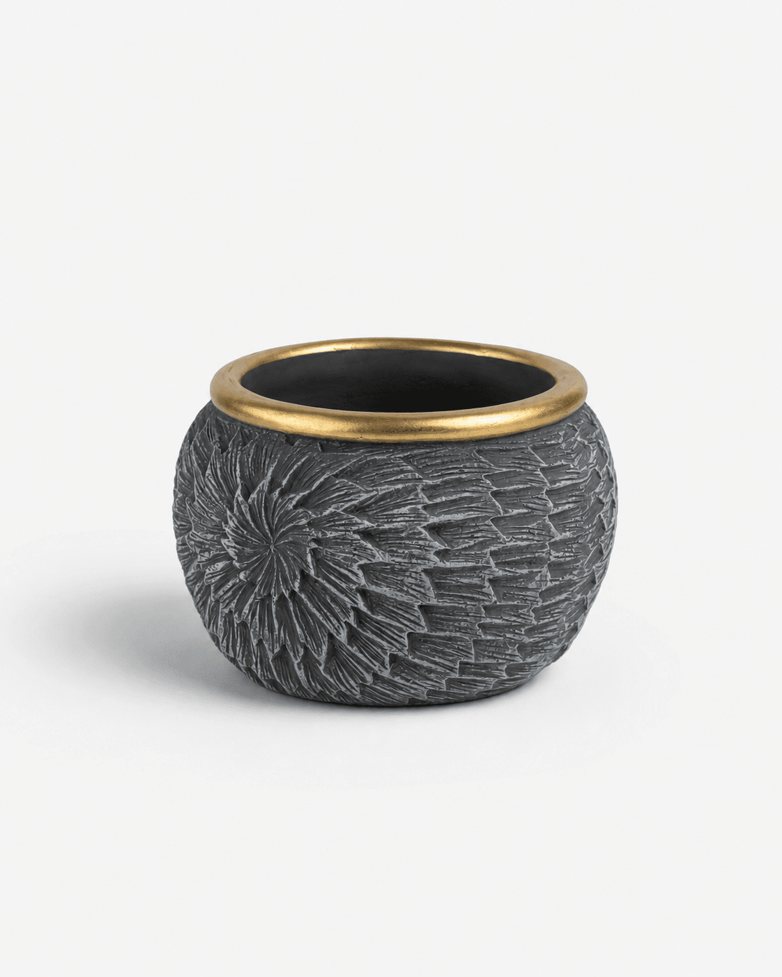 Ceramic Pot Centered Flower Texture