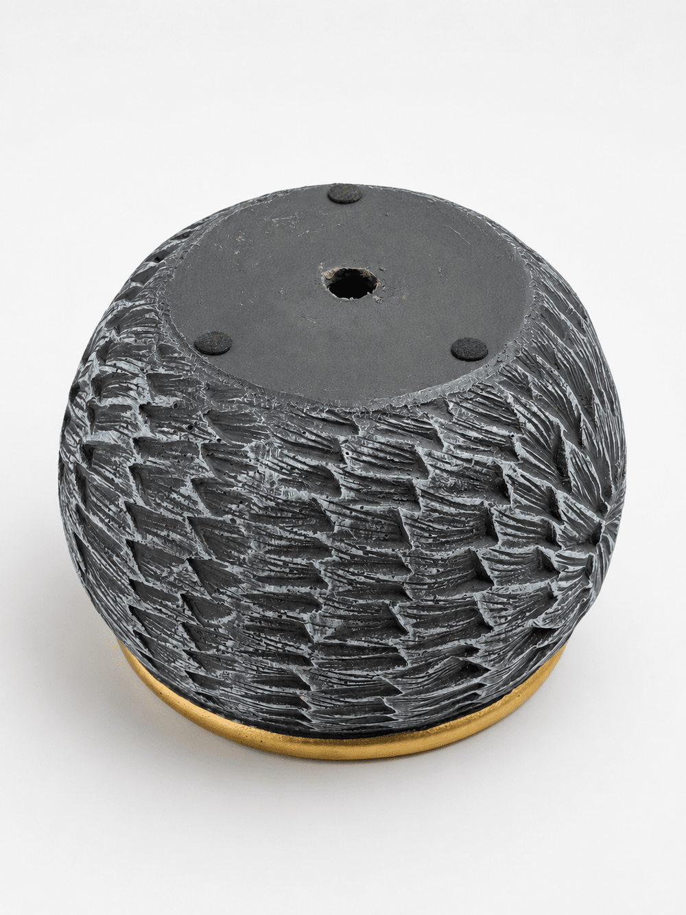 Ceramic Pot Centered Flower Texture