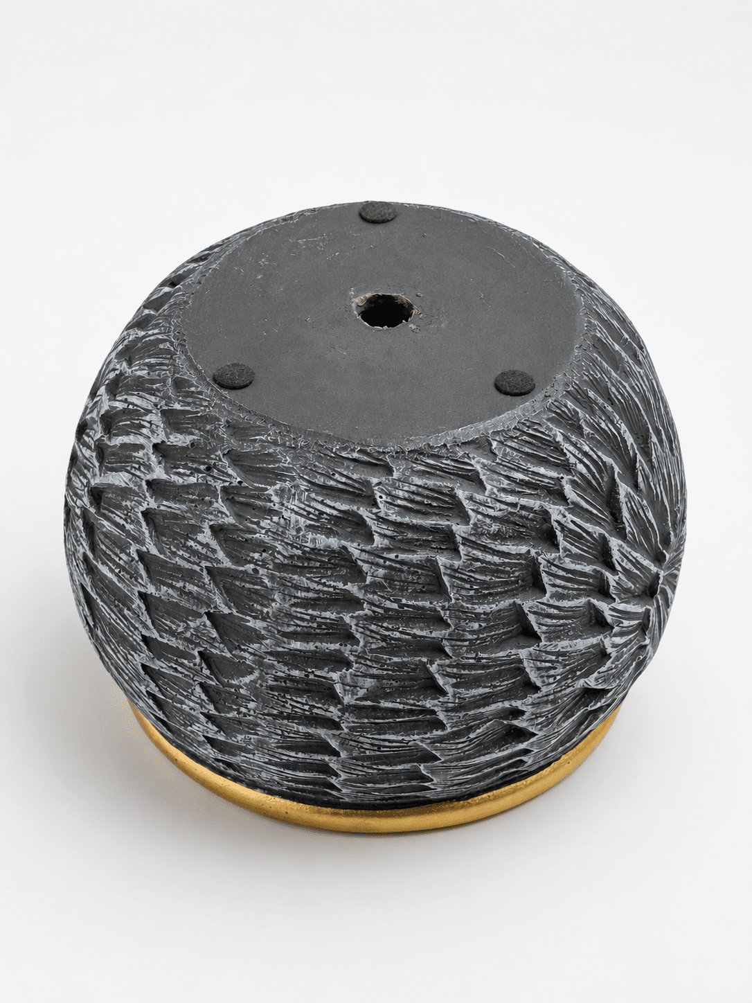 Ceramic Pot Centered Flower Texture