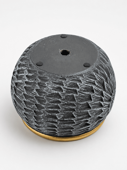 Ceramic Pot Centered Flower Texture