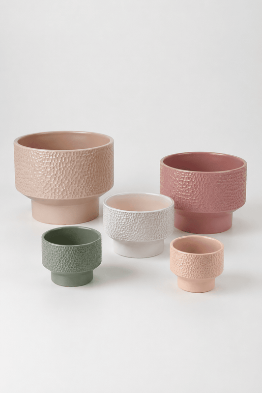 Ceramic Pot with texture (5 SIZES)