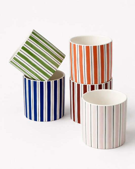 Ceramic Pot Vertical Line