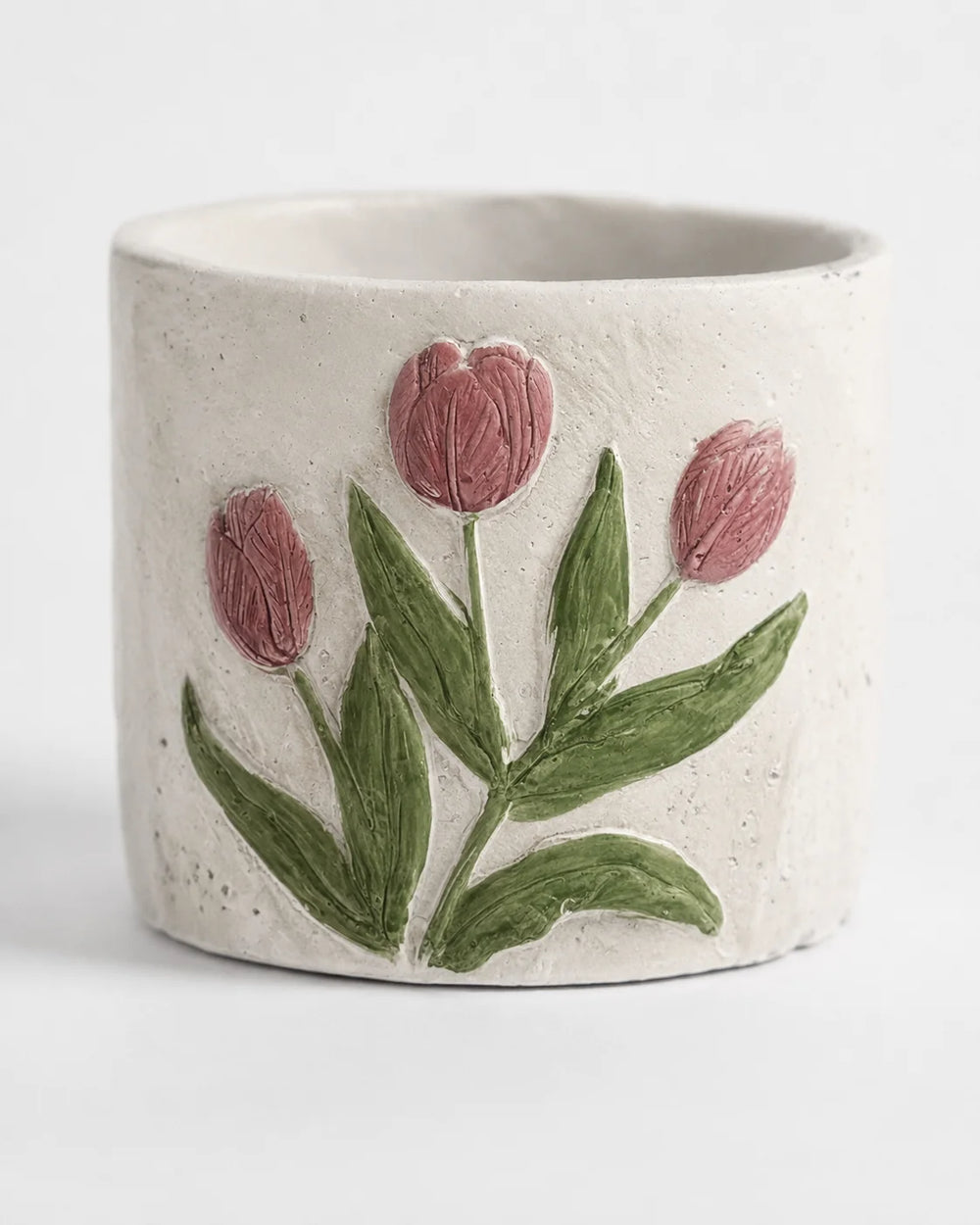 Ceramic Vase Pink Tulips