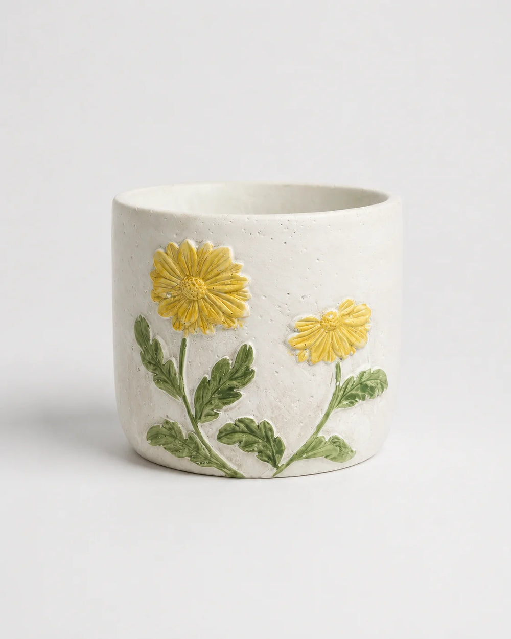Ceramic Vase Yellow Daisy