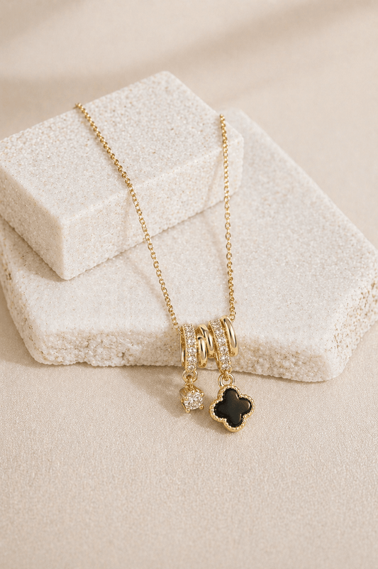 Midnight Clover Necklace (18 - 20cm)