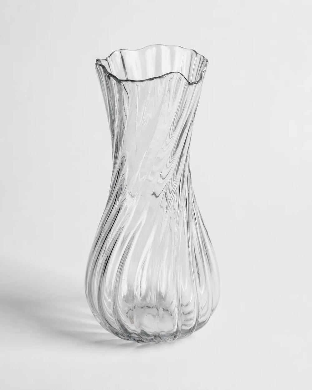 Glass Vase Tall Twisted
